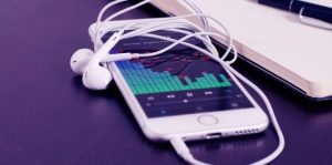 Phone wrapped in earphone cable