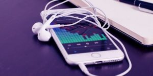 Phone wrapped in earphone cable